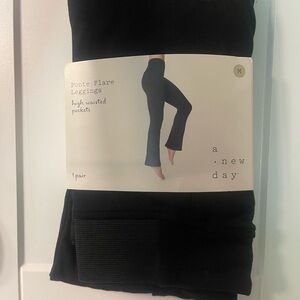 NWT- A New Day- Black Ponte Flare Leggings-Medium